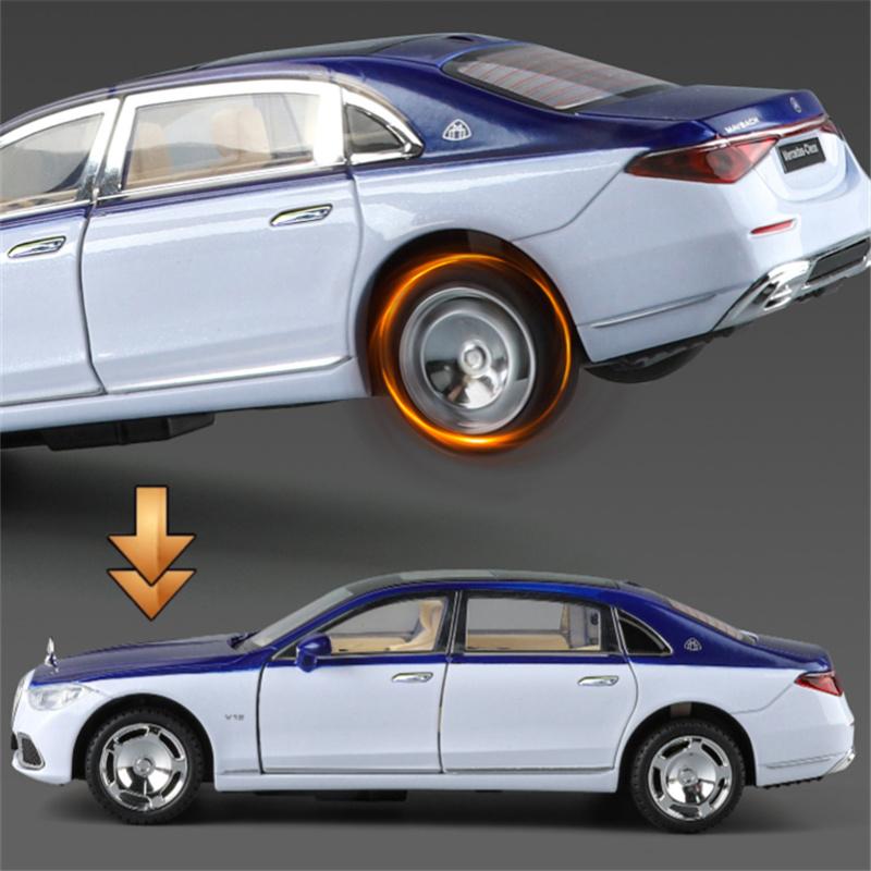 Key Control 1/24 Maybachs S680 Alloy Luxy Car Model Diecasts Metal Vehicles Car Model Simulation Sound Light Childrens Toys Gift