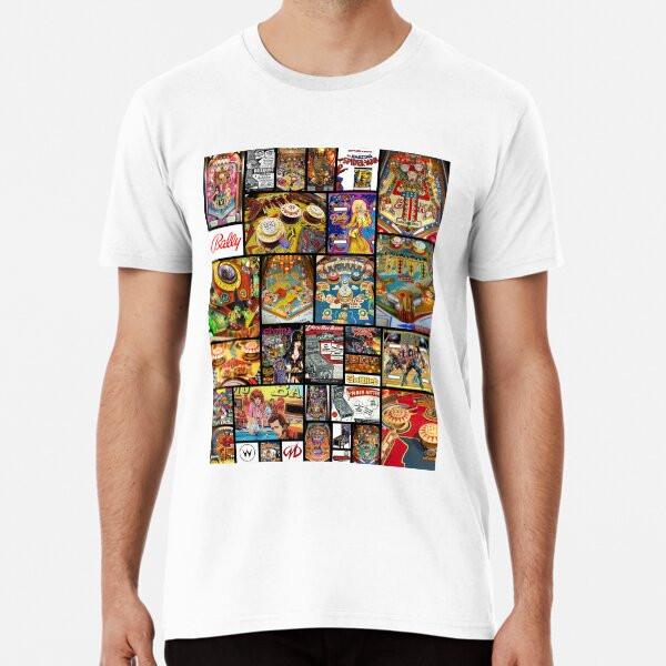 

Винтажный пинбол поп-культура коллаж S до 5XL Сделано в Австралии/США Футболка L