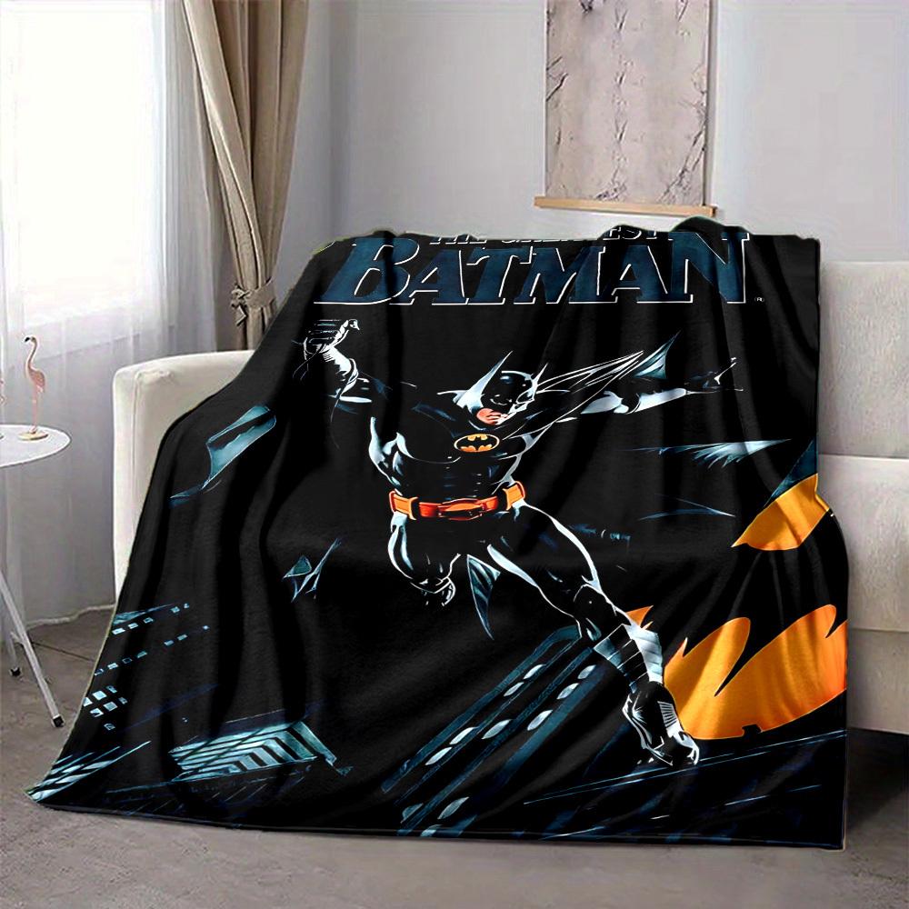 1pc Batman Blanket Lightweight Flannel Throw For Sofa, Bed, Travel, Camping, Livingroom, Office, Couch, Chair, And Bed