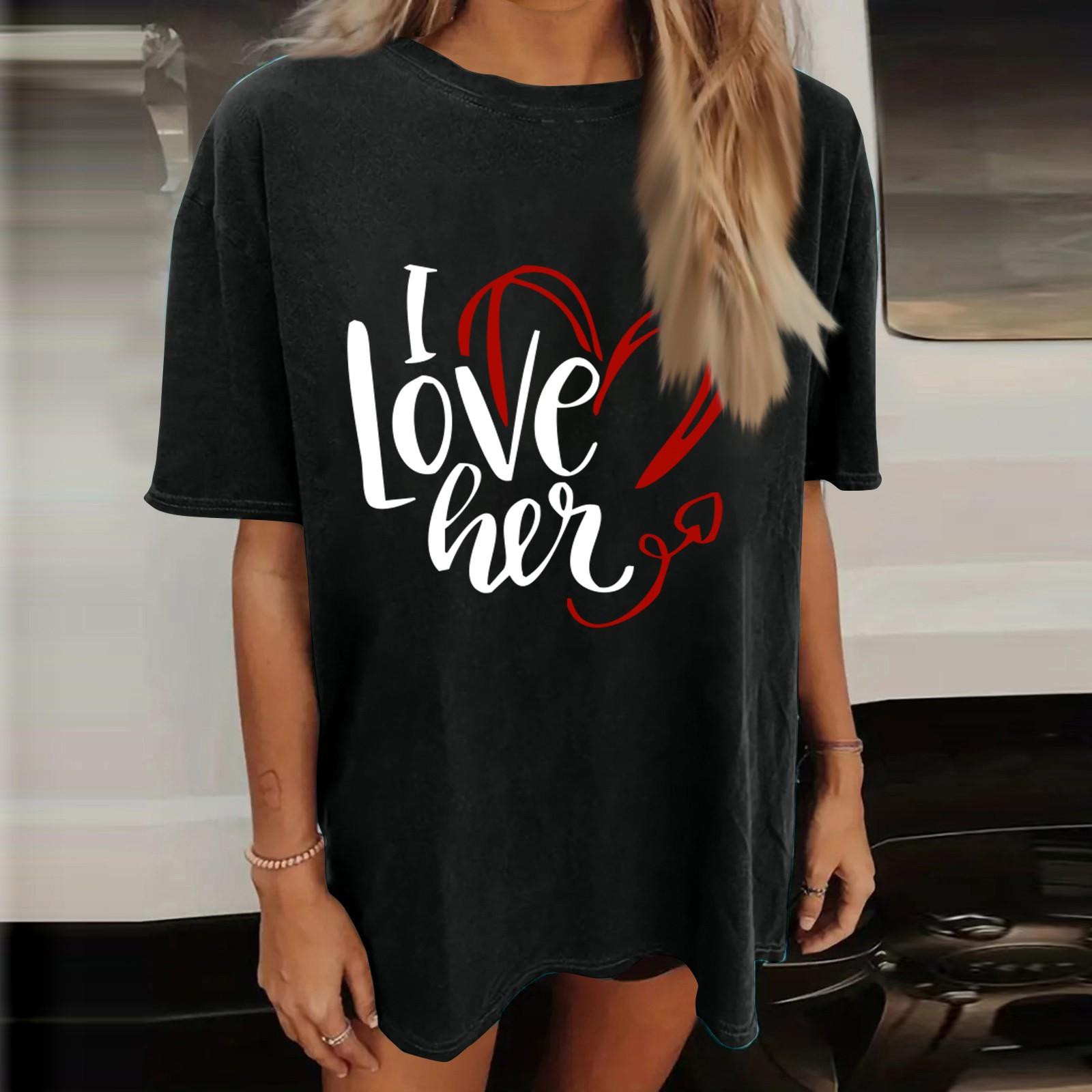 

Женский топ с коротким рукавом и принтом «О-образный вырез», классическая футболка унисекс ко Дню святого Валентина XL арбуз красный