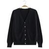 Unisex College Style V-Neck Long Sleeve Knit Sweater Vest for Spring and Autumn