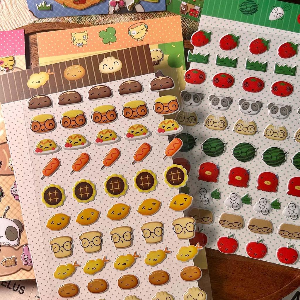 Waka Waka 3D Stereo Cute Animal Christmas Bubble Stickers - Waterproof Cartoon Journal Decals