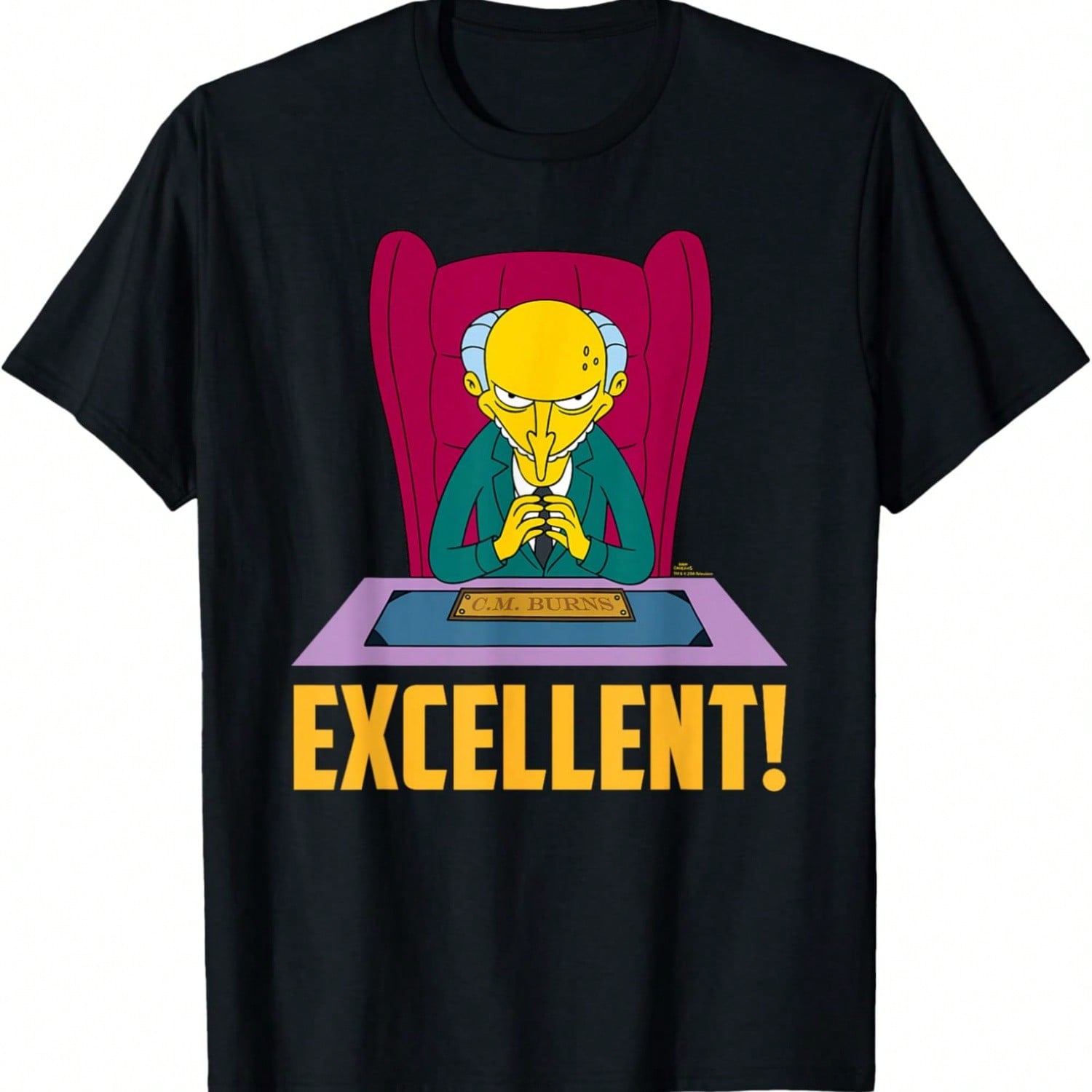 The Simpsons Men s Duffman Portrait T-Shirt, Black, Small.Jpg|The Simpsons Milhouse Jiminy Jillickers T-Shirt.Jpg|The Simpsons Mr. Burns At Desk Excel S