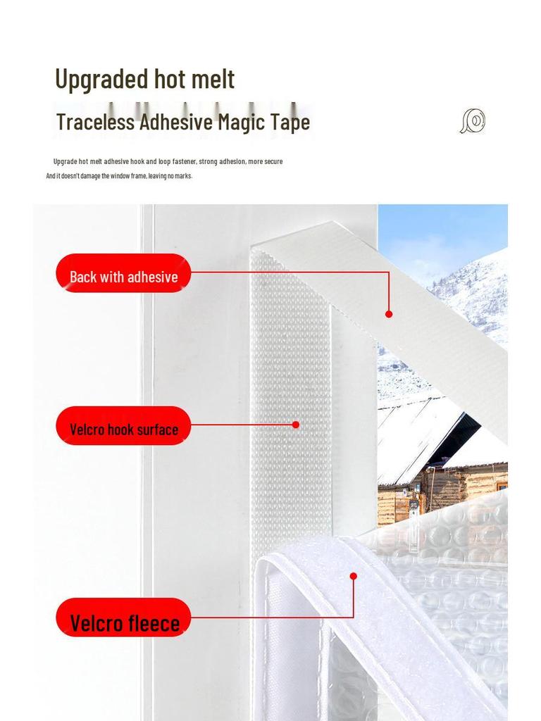 Windproof Winter Window Insulation Film: Cold Protection, Anti-Freeze Plastic Curtain for Balcony