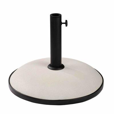 Round Cement Parasol Base - MARBUENO SUMMER - 45x36 Cm - 20 Kg - White - Compatible Ø30/35/38 Mm