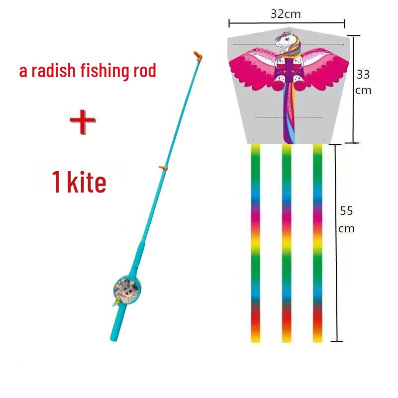 Weifang Traditional Handmade Fishing Rod Kite: Easy-to-Fly Outdoor Parent-Child Fun Kite for Adults & Children