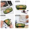 Pencil Bag 300D Polyester Large Capacity Zipper Closure with Main Compartment Mesh Pocket and Pen Slots for Middle School Students