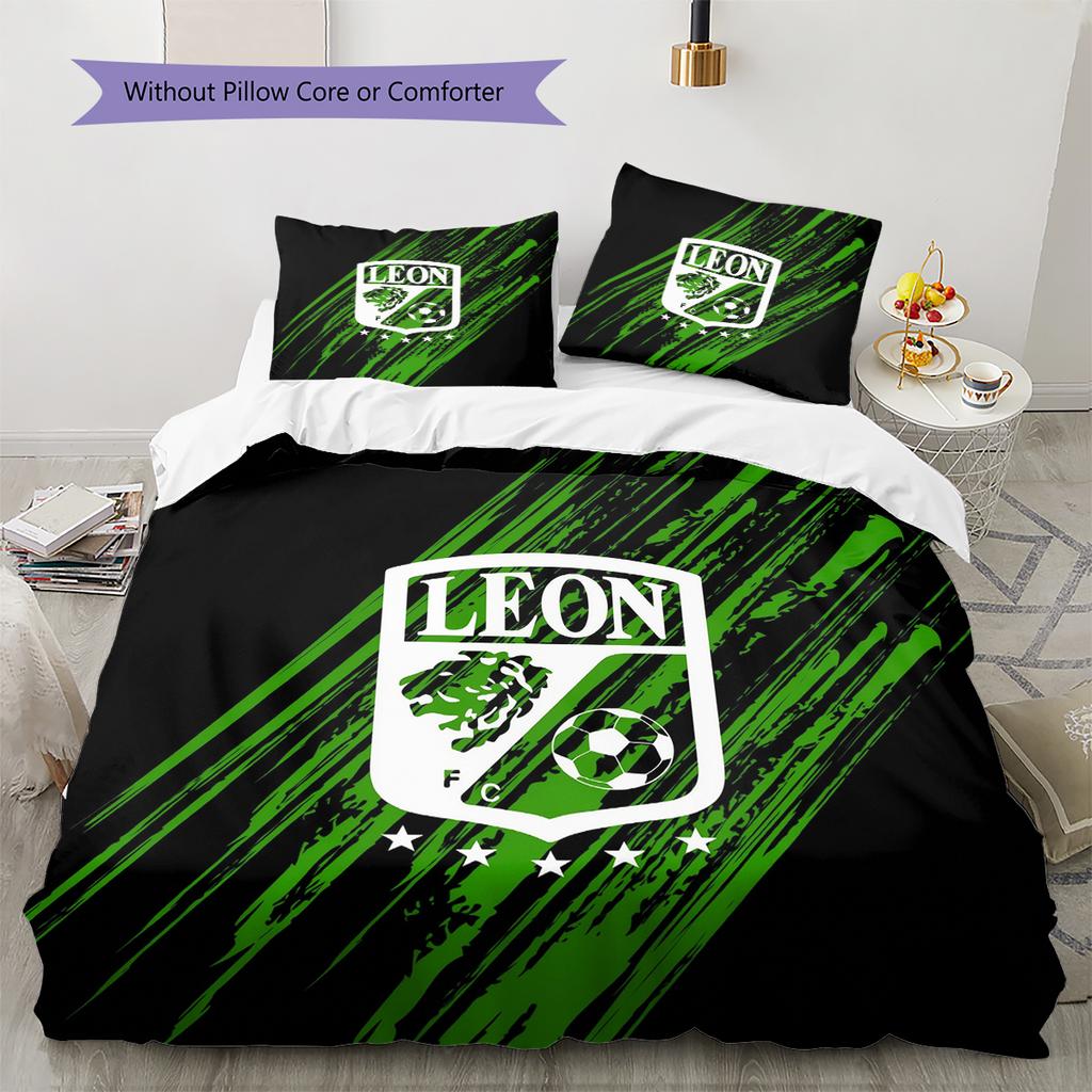 Leon FC Pattern Bedding Home Decoration Birthday Gift (1 * Duvet Cover + 2 * Pillowcase, Without Core)