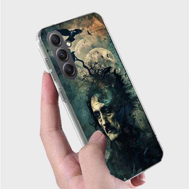 Edgar Allan Poe Phone Case for Samsung A16 A26 A36 A56 A17 A37 A57 A07 A06 A02S A03 A04S A05S Galaxy Note 20 10 A50S A71 A51 A31