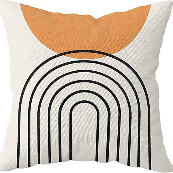 Abstract Pillowcase Sunset Sunrise Line Modern Art Minimalist Living Room Sofa Bay Window Pillow Geometry
