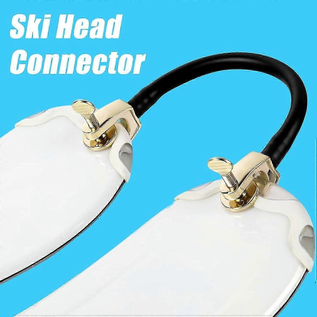 Kids Ski Tip Connector - Snowboard Connector Clips for Beginners, Adjustable Ski Trainer Aid for Kids and Adults
