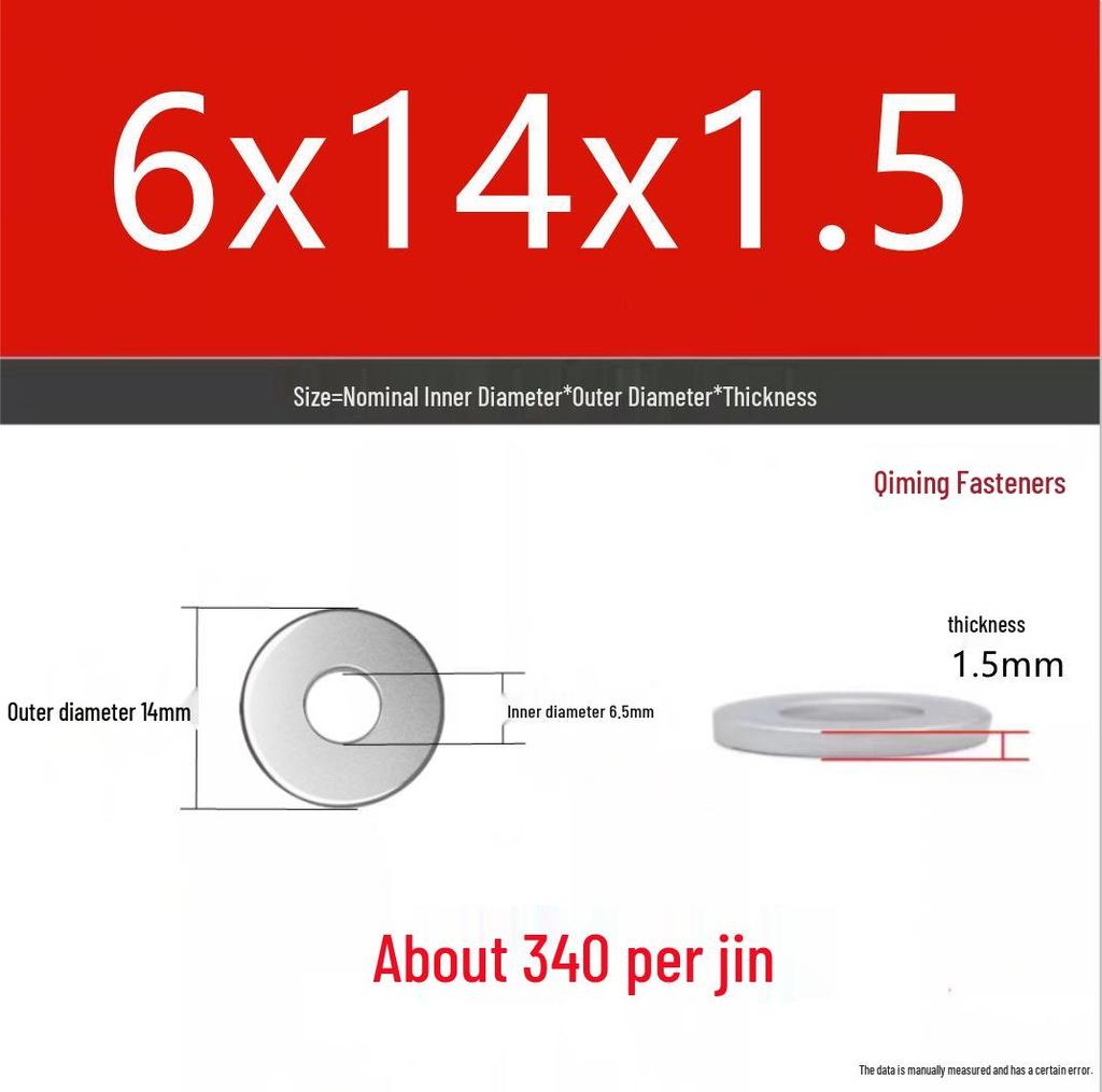 4.8 Grade Galvanized Iron Flat Washer M3-M40 Oversized Metal Screw Gasket Washer