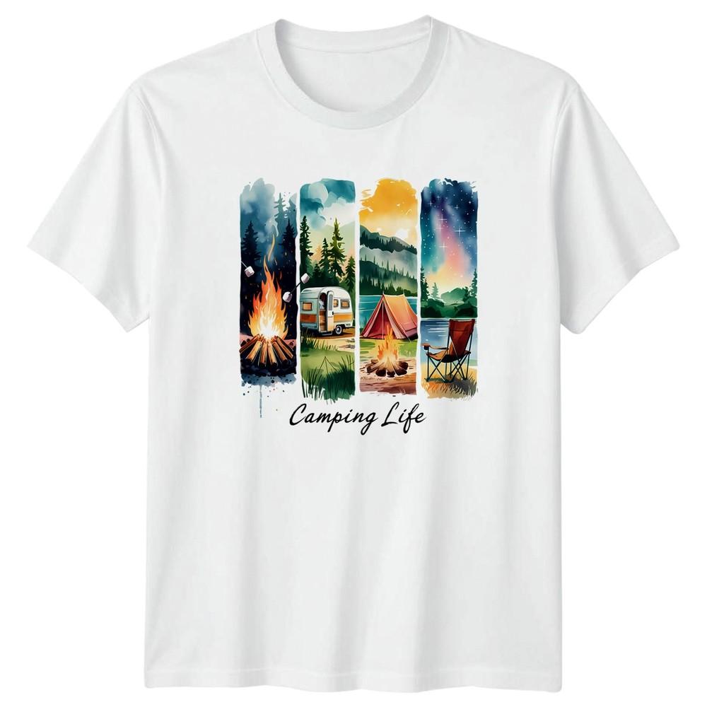 Camping Life Outdoors Camping Unisexs TShirt Unisexs Tee Graphic Nature Travel Top S