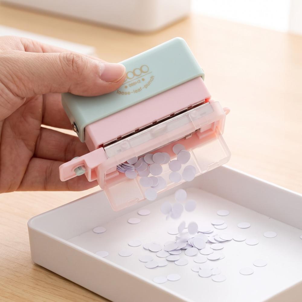 5 Hole Paper Punch Tool Portable Loose Leaf Puncher Precise Round Hole Puncher Home Use