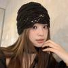 Hand-Knitted Hollow Out Turtleneck Hat For Women Spring Autumn Lightweight Breathable Yarn Bucket Hat Summer Trendy Overhead Hat