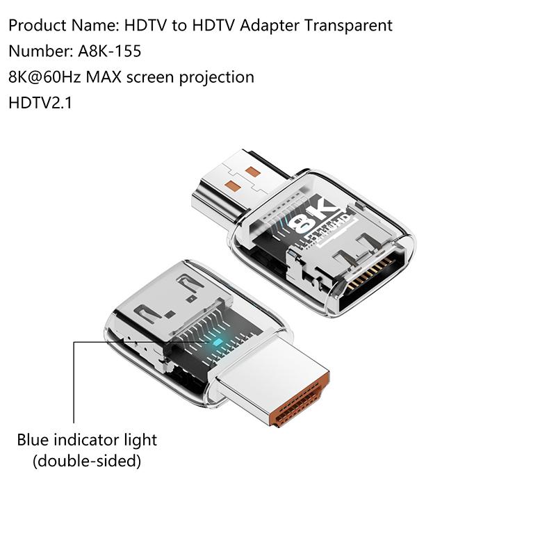 

HDMI 2.1 Male To Female Adapter 8K@60Hz Male To Female Connector Up Down Angle 90 270 360 Degree For HDMI Cable PC Laptop HDTV
