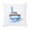 Cartoon Sailing Hot Air Balloon Lighthouse Pattern Cushion Cover Home Living Room Sofa Short Plush Pillow Case 45X45Cm