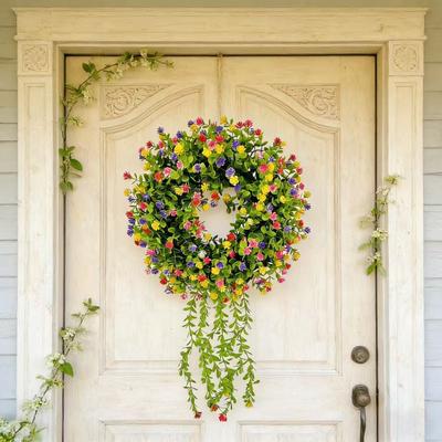 Eucalyptus Simulation Pendant Green Plant Door Decoration Wreath Holiday Window Decoration Pendant