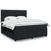 VidaXL Slatted Bed Base with Mattress Black 180x200 Cm Velvet 3292414