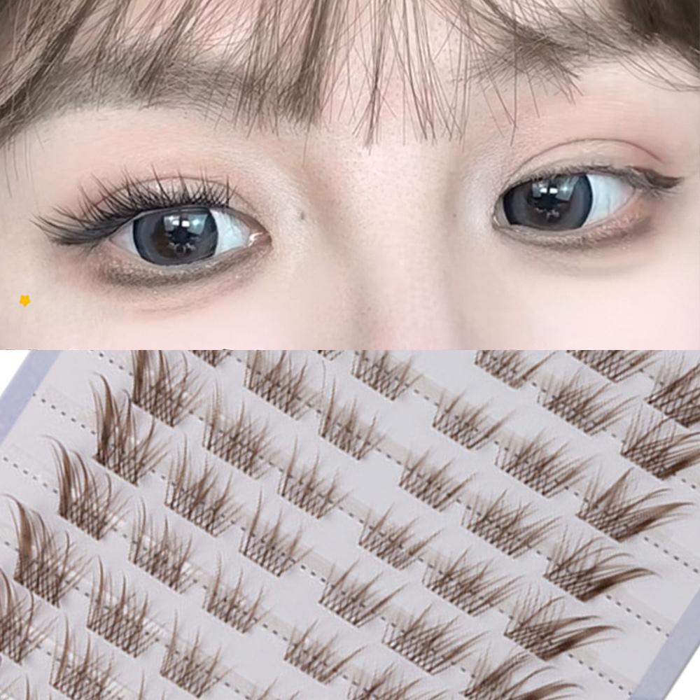 Manga Natural Lashes Clusters Wispy C Curl Individual Lashes  for Eyelash Extensions