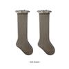2024 Autumn Girls' Lace Calf Socks - Retro Forest Style Princess Socks