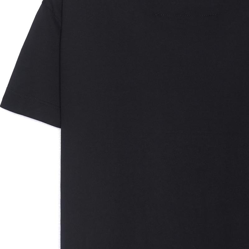Versace Ss22 Printed Solid Round Neck Short Sleeve T-Shirt Men Tops Black A232741-AUU0100-5A1008