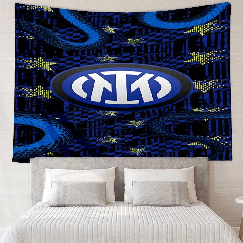 1PC Inter FC Crest Printed Tapestry Room Decoration Wall Hanging for Living Room Bedroom, dormitory, Birthday and Christmas gifts