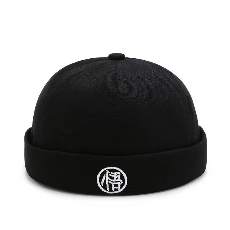 Wu Embroidery Fashion Beanies Caps Adjustable Beanie Hats Fashion Unisex Korean Version Party Hip-Hop Versatile Melon Caps