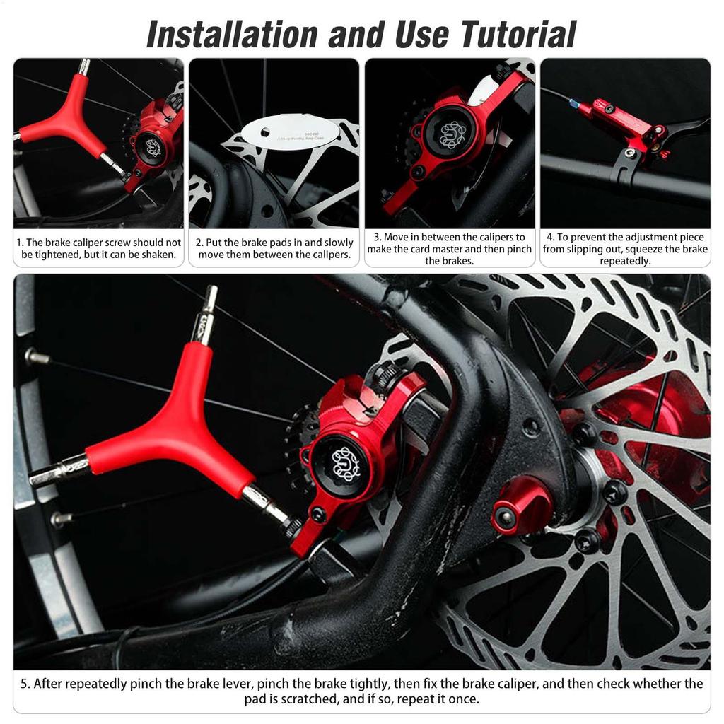 Bicycle Disc Brake Gap Regulator Bike Brake Pads Rotor Alignment Tool For Cycling Bicycle Accessories Bike Brake Adjustment Tool