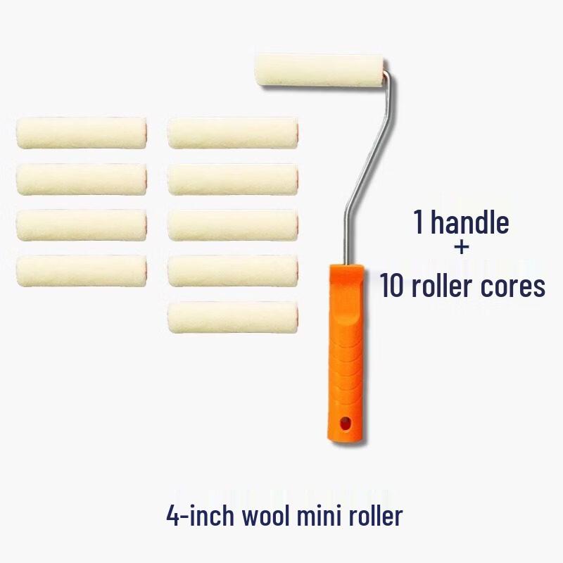JunDingYing 4-inch Wool Paint Roller Set