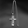 Collares Colgantes Cruz Salvador Crucifijo de Jesucristo Cristiano de Acero Inoxidable para Hombres Mujeres Color Plata Cadena Vintage Joyería Regalo