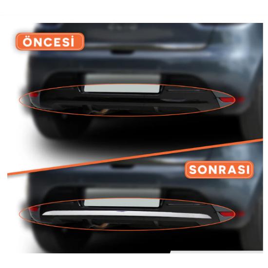 Renault Clio 4 Krom Arka Tampon Çıtası 2015 ve Üzeri