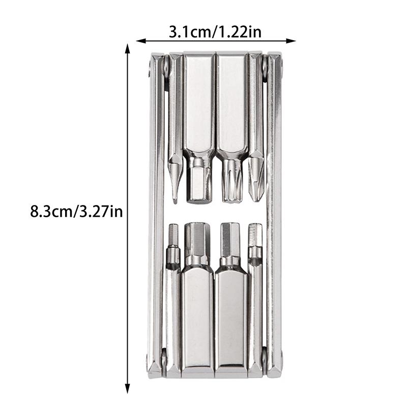 1Pc 8 In 1 Function Bike Tool Portable Cr-V Steel Hex Spoke Wrench Motorcycle Cycle Screwdriver Multi Bicycle Repair Tool