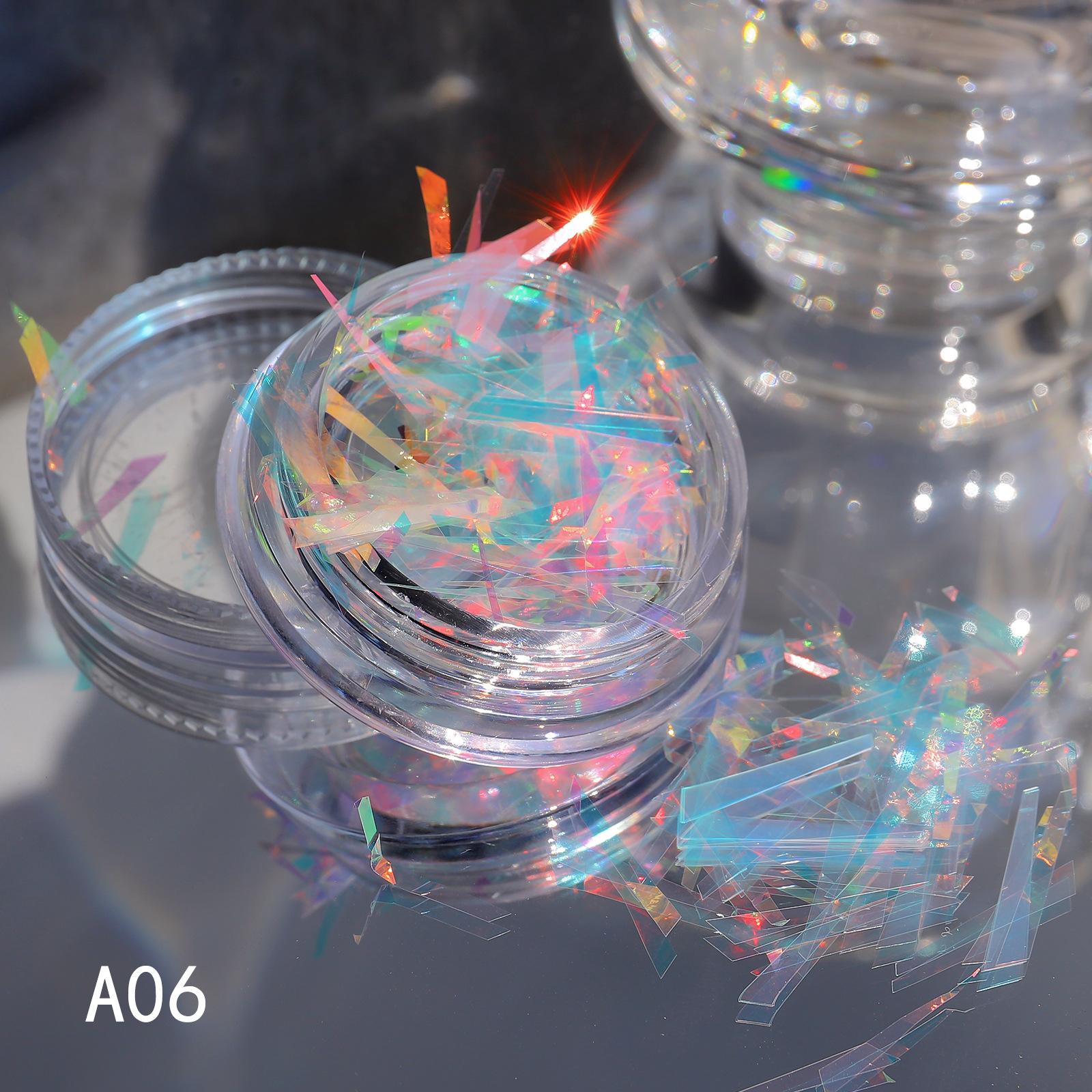 

Фольга для дизайна ногтей Aurora Fairy, нестандартные голографические наклейки на ногти из стеклянной бумаги, не требующие резки