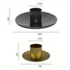 Simple Golden Candle Holders Metal Desktop Candlestick For Wedding Party Festival Candelabra Art Gifts Home Decor Candle Holders