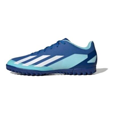 X Crazyfast.4 Bequemer Schnürschuh Vielseitig TF (Gummistollen) Strapazierfähige Leichte Fußballschuhe Herren Fußballschuhe Blau Weiß IE1576