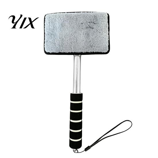 Multi Purpose Window Wiper Car Cleaner, Extendable Windshield Brush with 180 Degree Rotating Head, Interior Duster Microfiber Pad, And Exterior Glass