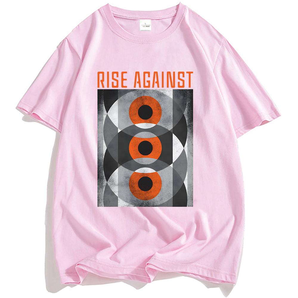 Marble Eyes T-Shirt RISE AGAINST Ricochet Laser Tshirts Cotton Unisex Streetwear Hip Hop Loose Summer Men T Shirt Print Clothing