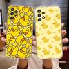 Yellow Duck Cute Phone Case For Samsung Galaxy A,71,70,52,51,40,31,50,50S,30S,21S,12,10,Note20ultra Transparent Cover