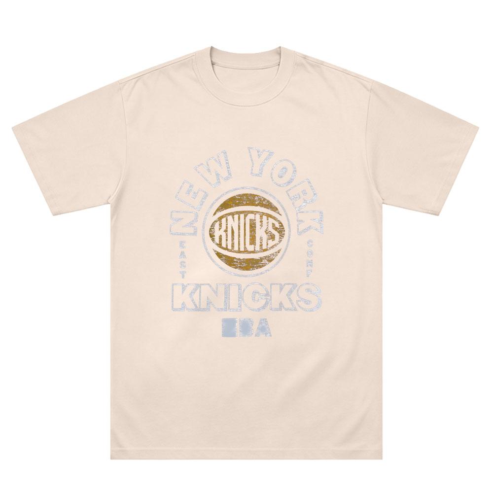 Maglietta Grafica Rilassata New York Sports Knicks Moda Estiva Cotone Traspirante T-shirt Unisex Girocollo Comfort Manica Corta Top