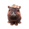 Cute Decorative Hippo Baby Statue Resins Pygmy Hippo Figurine Miniature for Living Room and Nursery Bedroom Decoration