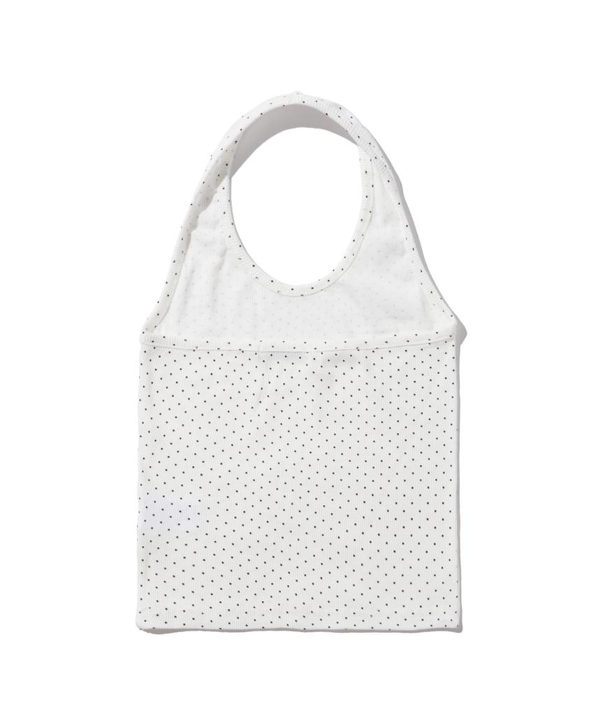 CARGOBROS FOR WOMAN Dot Halterneck Sleeveless Top (White)