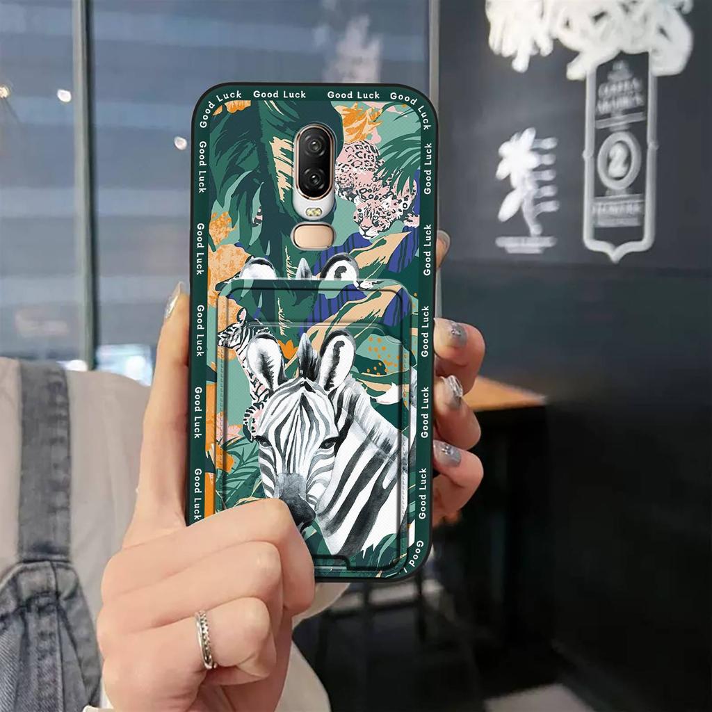 Dirt-resistant Shockproof Phone Case For OnePlus 6/1+6 Full Wrap Cartoon Protective Soft Case Cute Durable Card Slot TPU