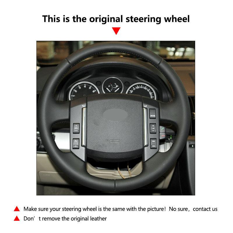 Car Accessories Steering Wheel Suede Perforated Leather Cover For Land Rover Freelander 2 2007 2008 2009 2010 2011 2012