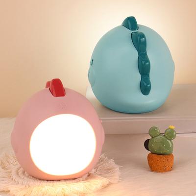 Nachtlampje Cartoon Dinosaurusvorm Verstelbare Helderheid 3 Kleurtemperaturen Draagbaar USB Oplaadbaar Slaaplamp
