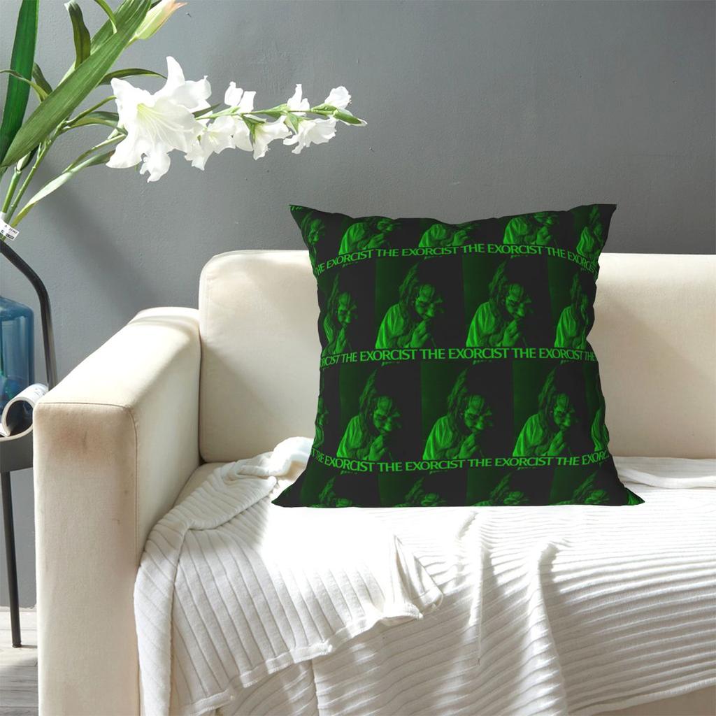 The Exorcist Green Square Pillowcase Pillow Cover Cushion Zip Decorative Comfort Throw Pillow for Home Car