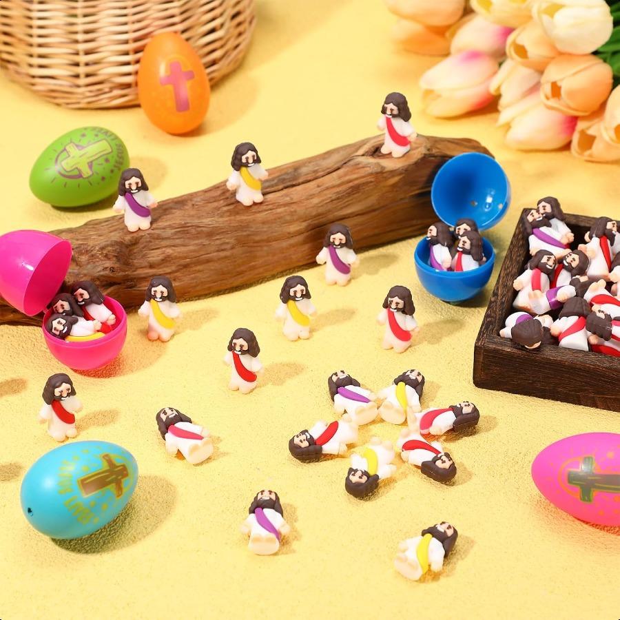 

Barydat 100 Pcs Mini Jesus Figurines Bulk Little Jesus Figures to Hide and Seek Pocket Tiny Christ Savior Toy Religious Party F United States