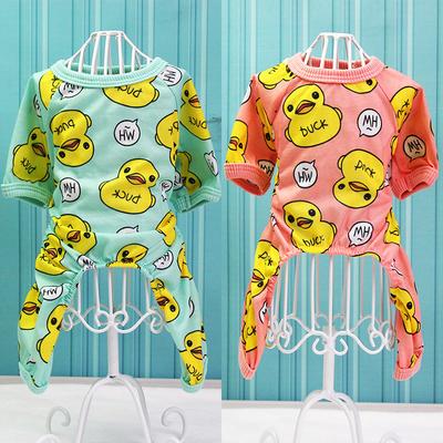 Four-legged Mengmeng Little Yellow Duck, Four-legged Loungewear, Pet Supplies, Spring and Summer Clothing