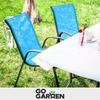 Metal garden chairs for terrace balcony garden armchair blue 4 pcs