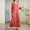 Vintage Long Dress with Cotton and Linen Patterns